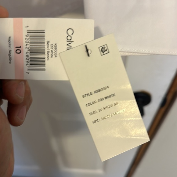 Calvin Klein white button slim fit stretch - Picture 4 of 5